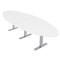Skutchi Designs 45 in W, 120 in L, 29 in H, Engineered Wood Top, White HAR-OVL-46X119-T-XD09 - alternate 1